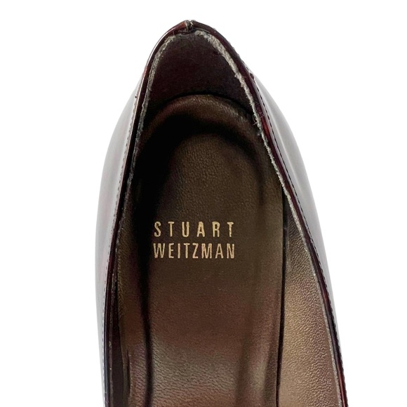 Stuart Weitzman Pointed Toe Tortoise Patent Pump | 6 - Picture 9 of 11